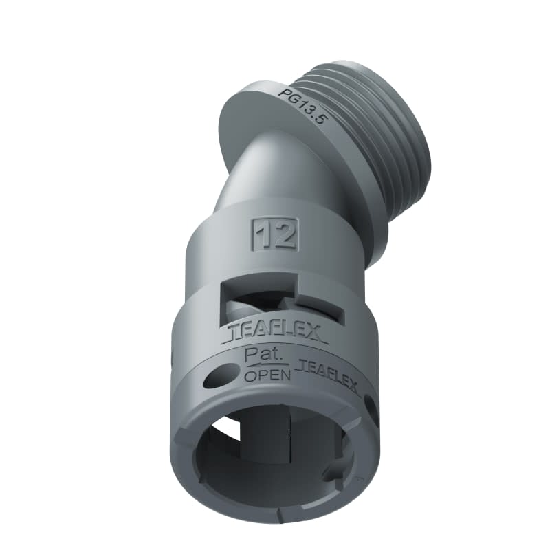 TEAFLEX - CURVA 45 IP66 BF12 PG13 GRIGI 6GBF12P13