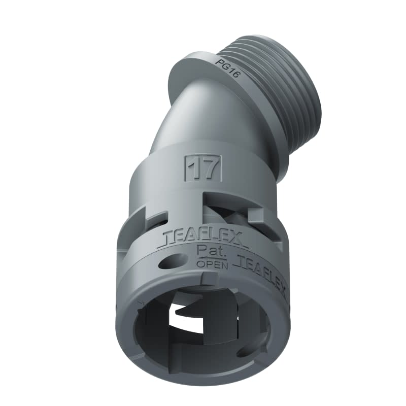 TEAFLEX - CURVA 45 IP66 BF17 PG16 GRIGI 6GBF17P16