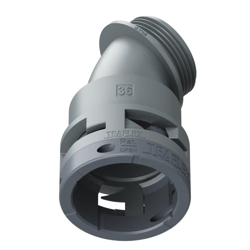 TEAFLEX - CURVA 45 IP66 BF36 1'1/4GRIGIO 6GBF36G06