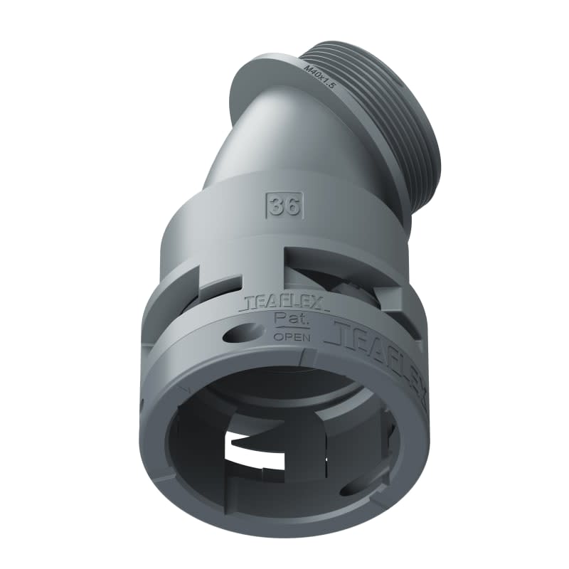 TEAFLEX - CURVA 45 IP66 BF36 M40 GRIGI 6GBF36M40
