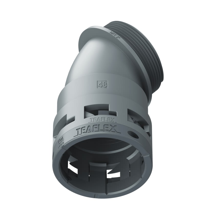 TEAFLEX - CURVA45 IP66 48NPT 2' GRIGIO 6GBF48N08