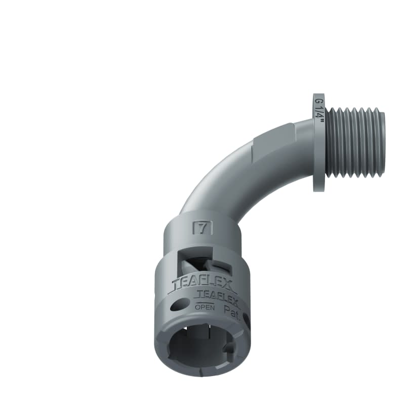 TEAFLEX - CURVA 90 IP66 BN07 1/4' GRIGIO 6GBN07G01