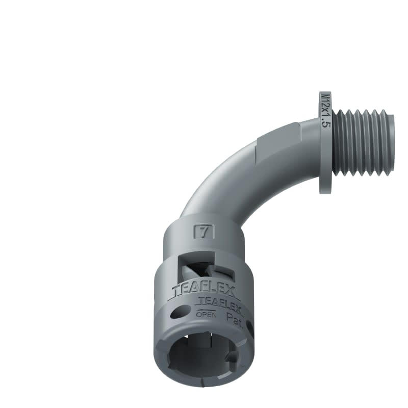 TEAFLEX - CURVA 90 IP66 BN07 M12  GRIGI 6GBN07M12