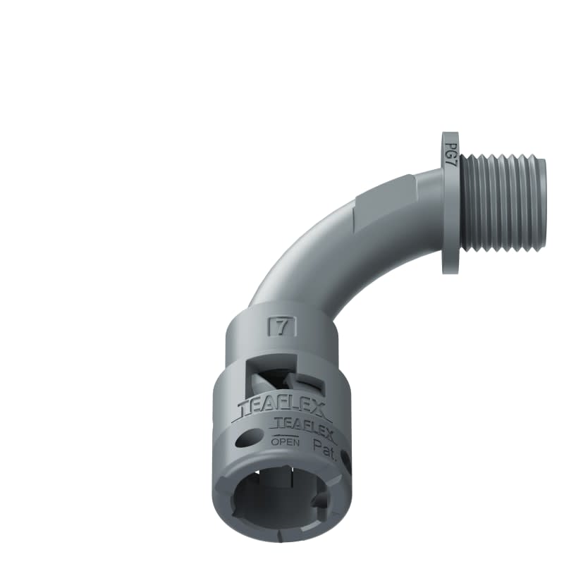 TEAFLEX - CURVA 90 IP66 BN07 PG07 GRIGI 6GBN07P07