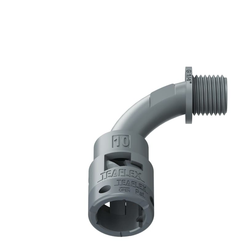 TEAFLEX - CURVA 90 IP66 BN10 1/4' GRIGIO
