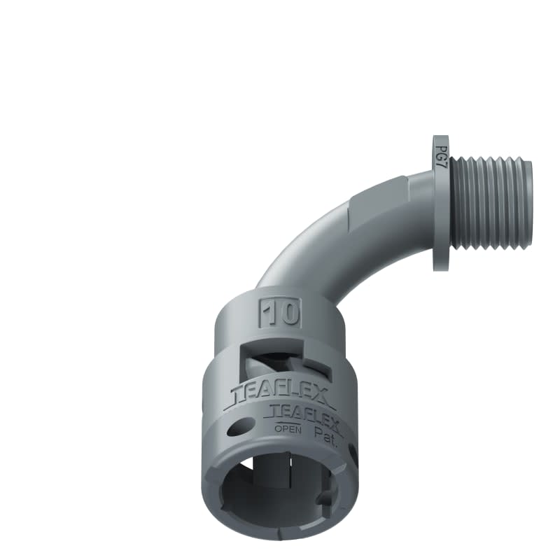 TEAFLEX - CURVA 90 IP66 BN10 PG07 GRIGI 6GBN10P07
