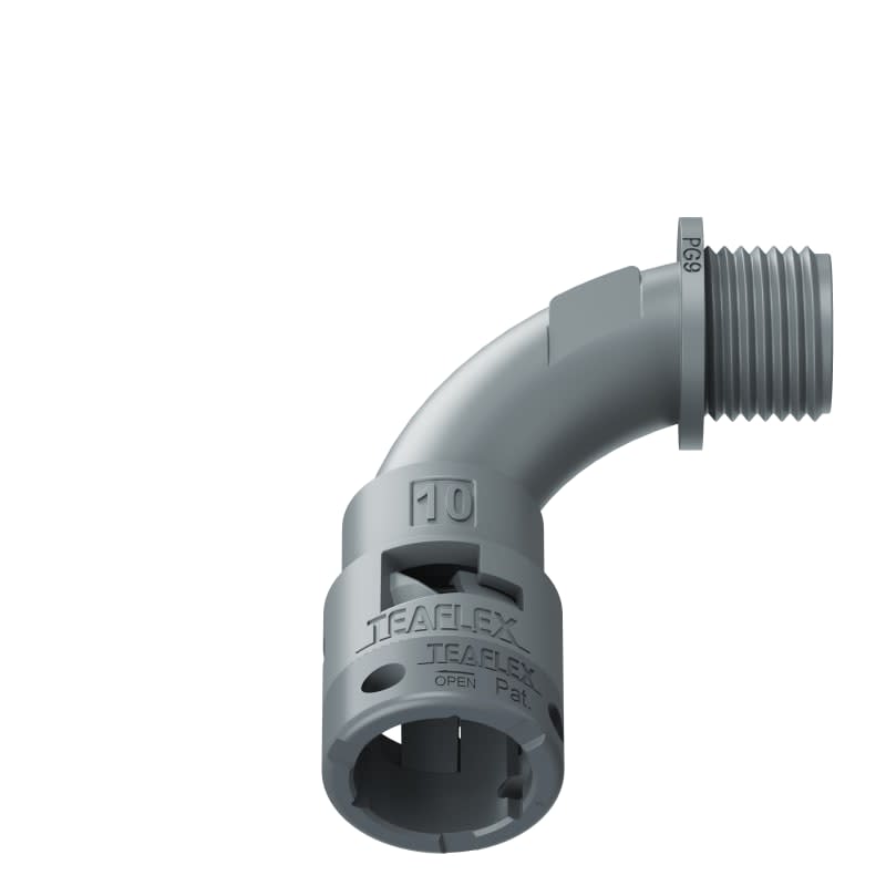 TEAFLEX - CURVA 90 IP66 BN10 PG09 GRIGI 6GBN10P09