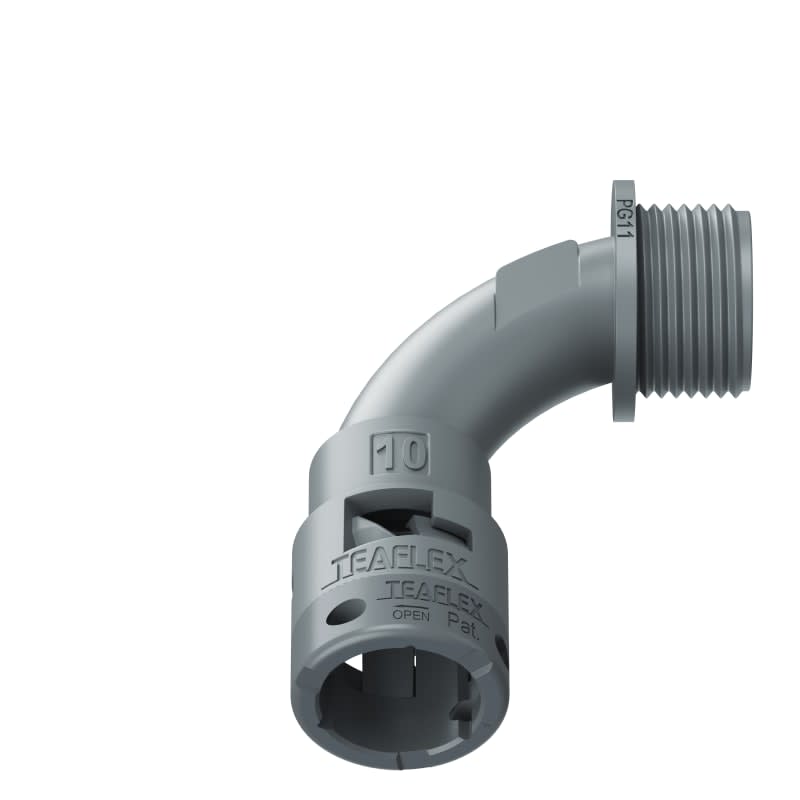 TEAFLEX - CURVA 90 IP66 BN10 PG11 GRIGI 6GBN10P11