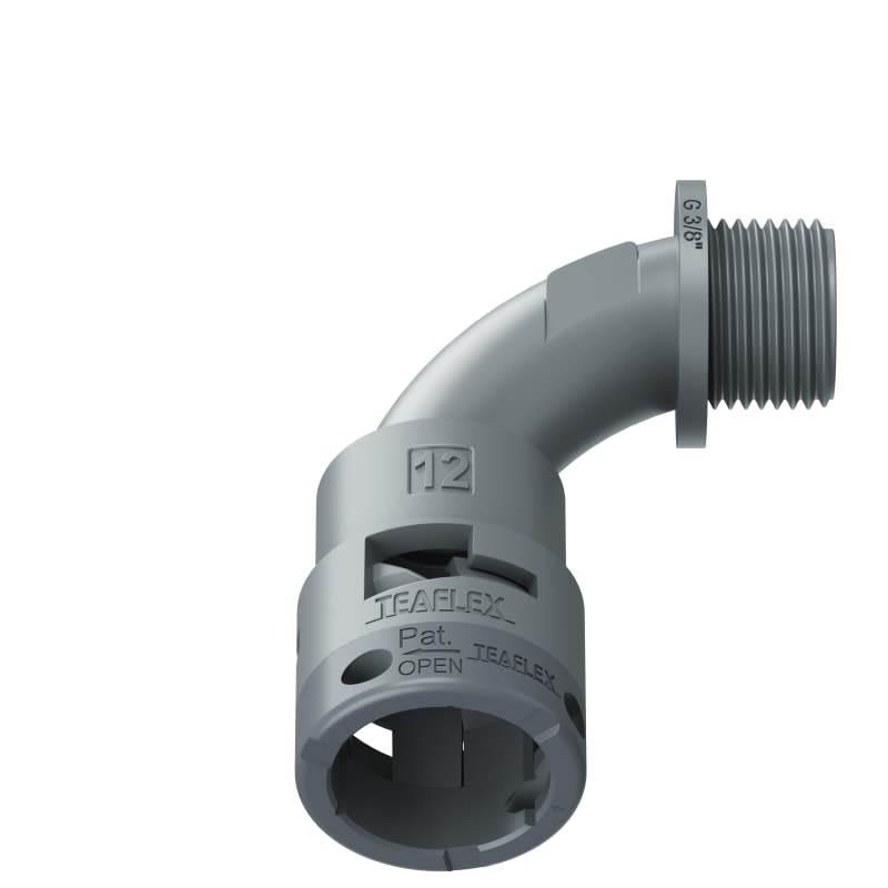 TEAFLEX - CURVA 90 IP66 BN12 3/8' GRIGIO