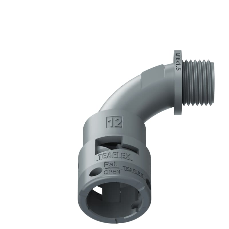 TEAFLEX - CURVA 90 IP66 BN12 M16 GRIGI 6GBN12M16