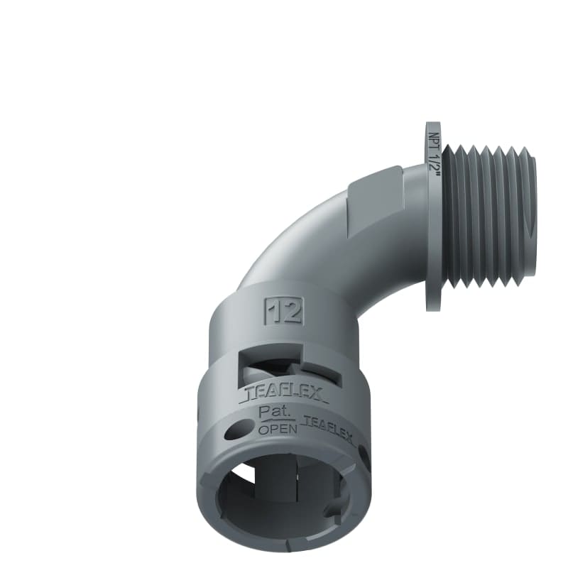 TEAFLEX - CURVA 90 IP66 12NPT 1/2'GRIGIO