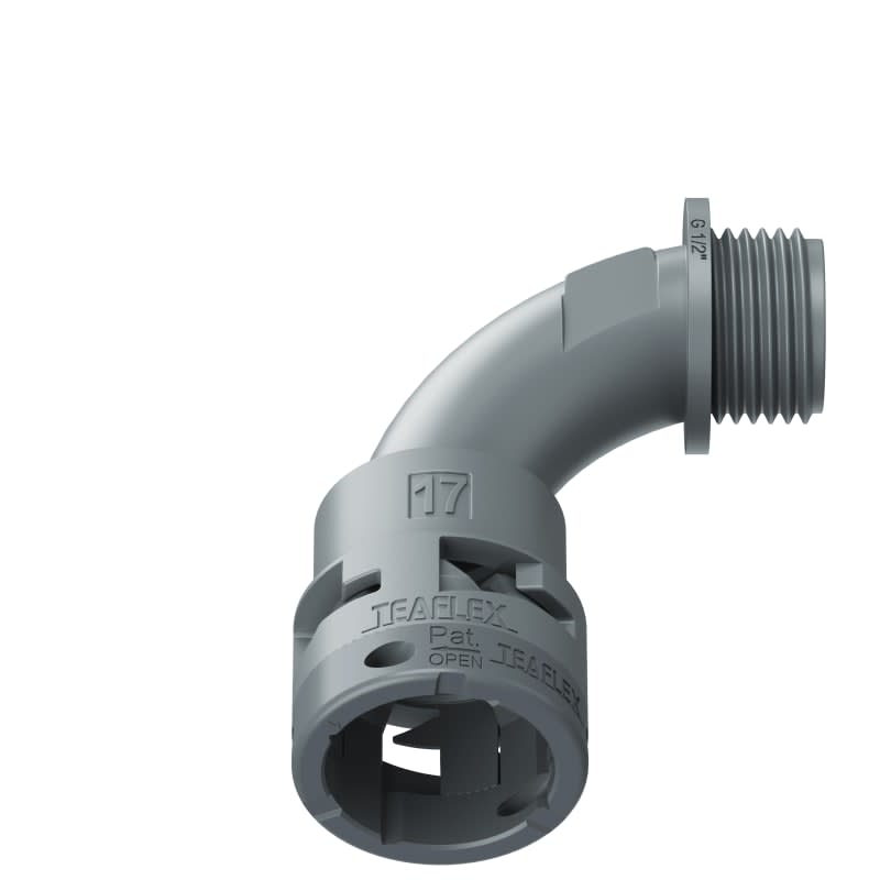 TEAFLEX - CURVA 90 IP66 BN17 1/2' GRIGIO 6GBN17G03