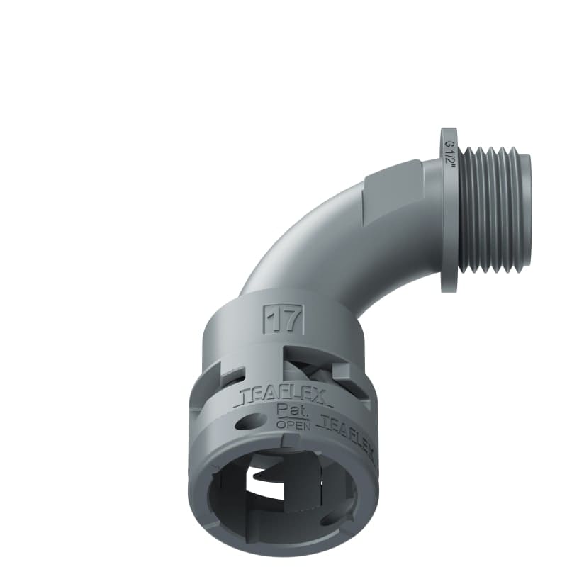TEAFLEX - CURVA 90 IP66 BN17 1/2' GRIGIO