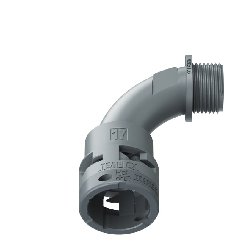 TEAFLEX - CURVA 90 IP66 BN17 M20  GRIGI 6GBN17M20