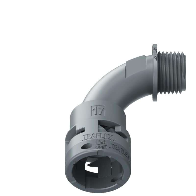 TEAFLEX - CURVA 90 IP66 17NPT  1/2'GRIGI 6GBN17N03