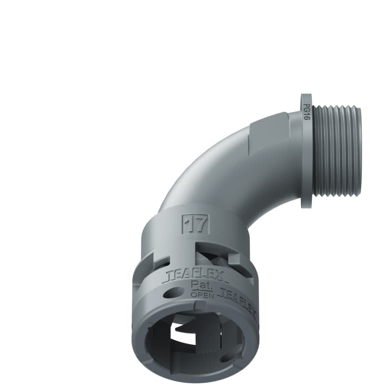 TEAFLEX - CURVA 90 IP66 BN17 PG16 GRIGI 6GBN17P16
