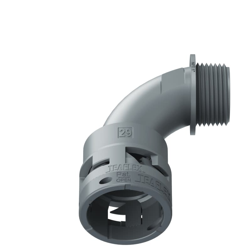 TEAFLEX - CURVA 90 IP66 29NPT 1'  GRIGIO 6GBN29N05