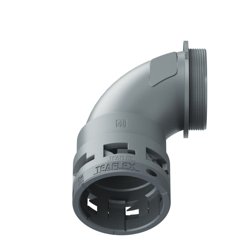 TEAFLEX - CURVA 90 IP66 BN48 PG48 GRIGI 6GBN48P48