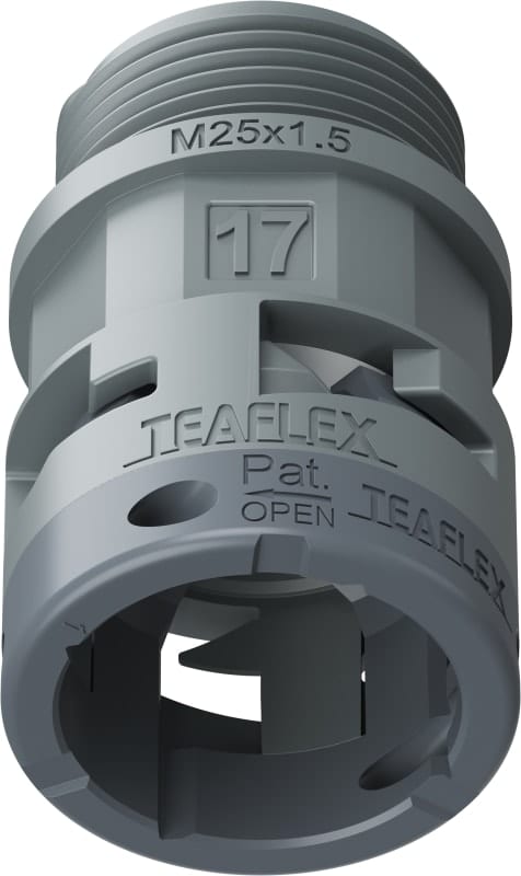 TEAFLEX - RACC.GRIGIO IP66 SM17 M25X1,5
