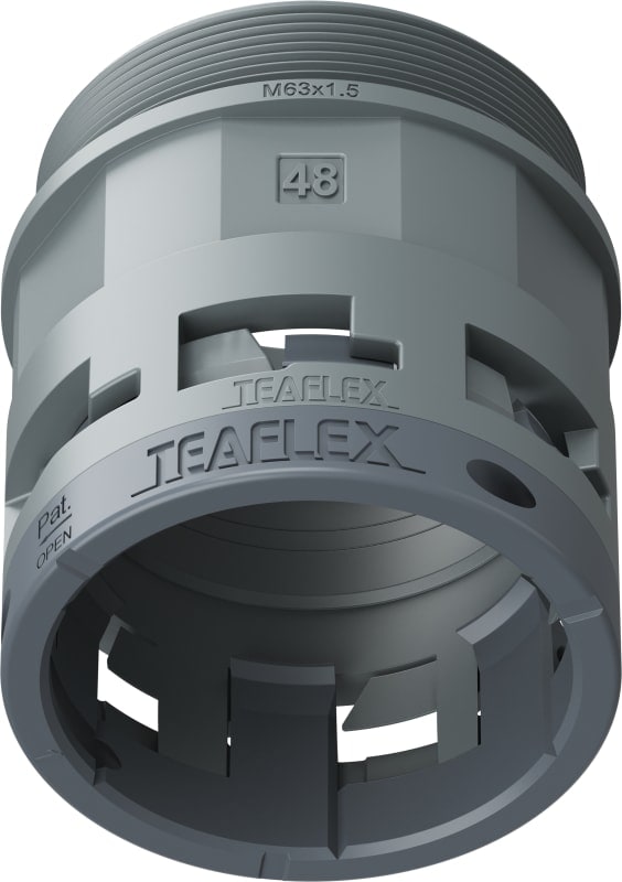 TEAFLEX - RACC.GRIGIO IP66 SM48 M63X1,5