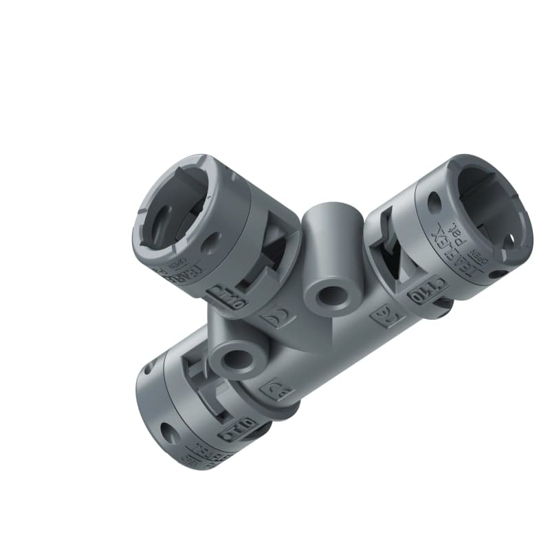 TEAFLEX - RACC. T GRIGIO IP66 10-10-10