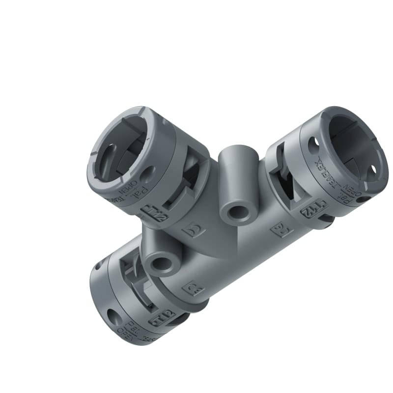 TEAFLEX - RACC. T GRIGIO IP66 12-12-12
