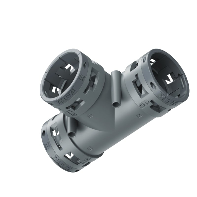 TEAFLEX - RACC. T GRIGIO IP66 48-48-48