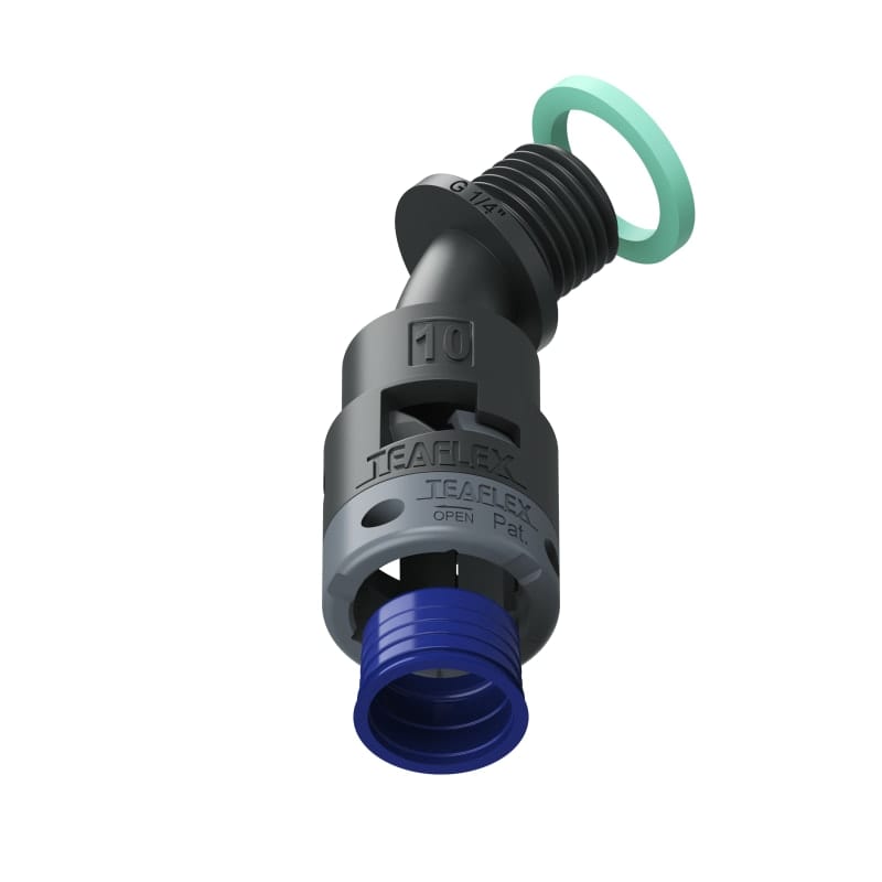 TEAFLEX - CURVA 45 IP68 BF10 1/4NERO