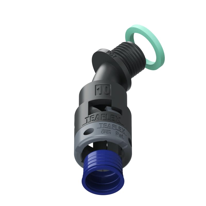TEAFLEX - CURVA 45 IP68 BF10 PG07 NERO