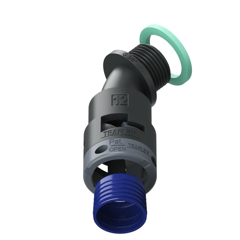 TEAFLEX - CURVA 45 IP68 BF12 3/8NERO