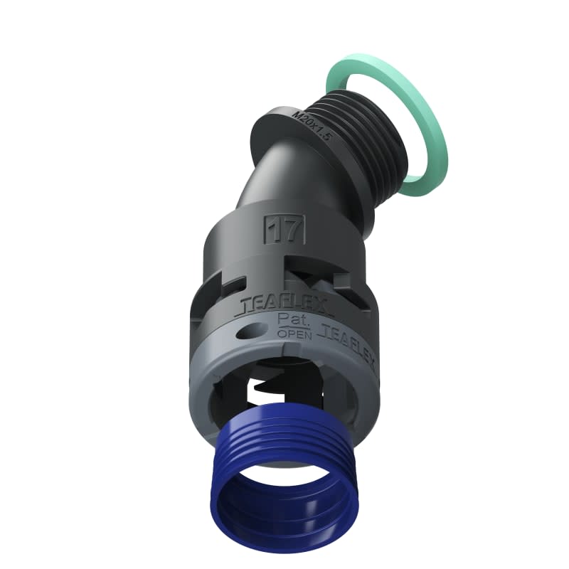 TEAFLEX - CURVA 45 IP68 BF17 M20 NERO 8BBF17M20