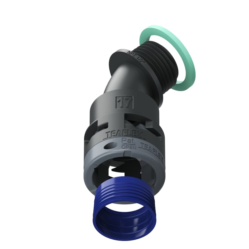 TEAFLEX - CURVA 45 IP68 17NPT 1/2' NERO
