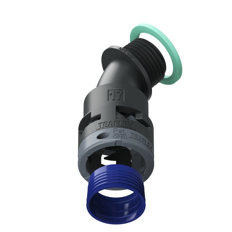 TEAFLEX - CURVA 45 IP68 17NPT 1/2' NERO