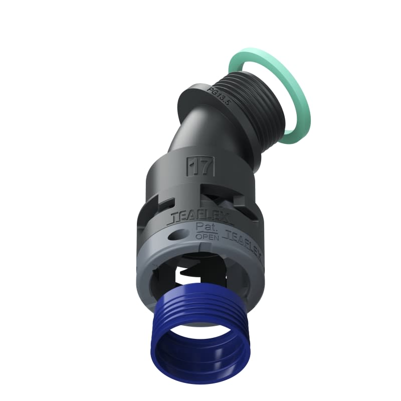 TEAFLEX - CURVA 45 IP68 BF17 PG13 NERO