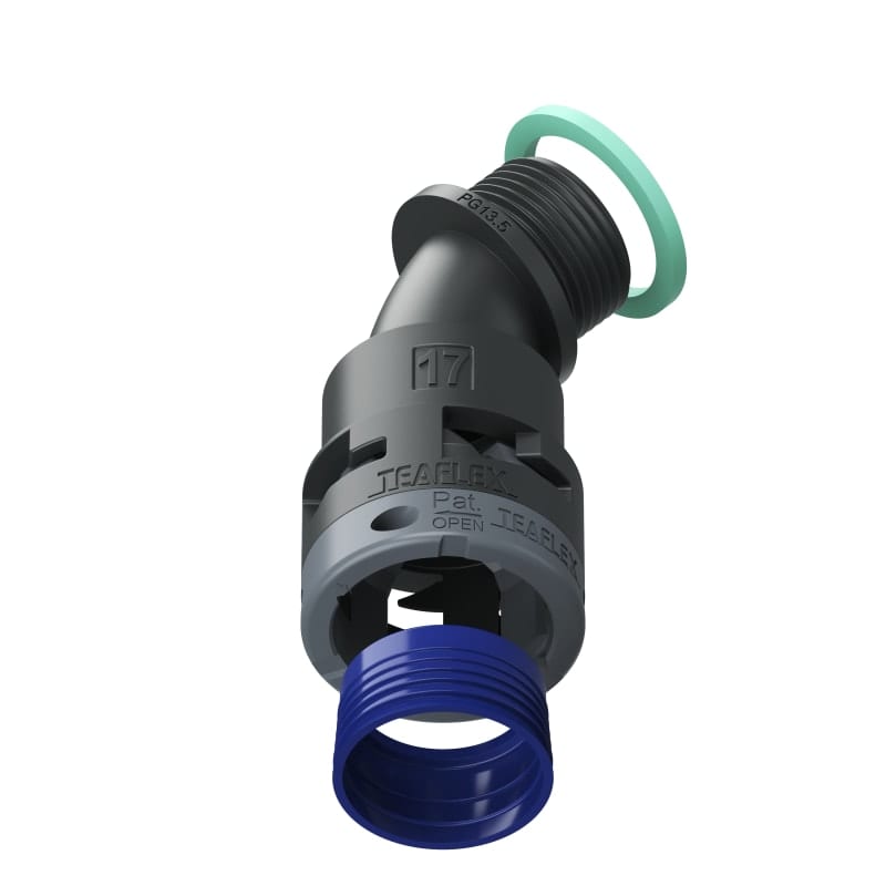 TEAFLEX - CURVA 45 IP68 BF17 PG13 NERO