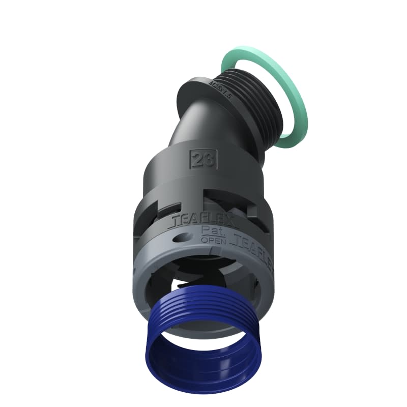 TEAFLEX - CURVA 45 IP68 BF23 M25  NERO 8BBF23M25