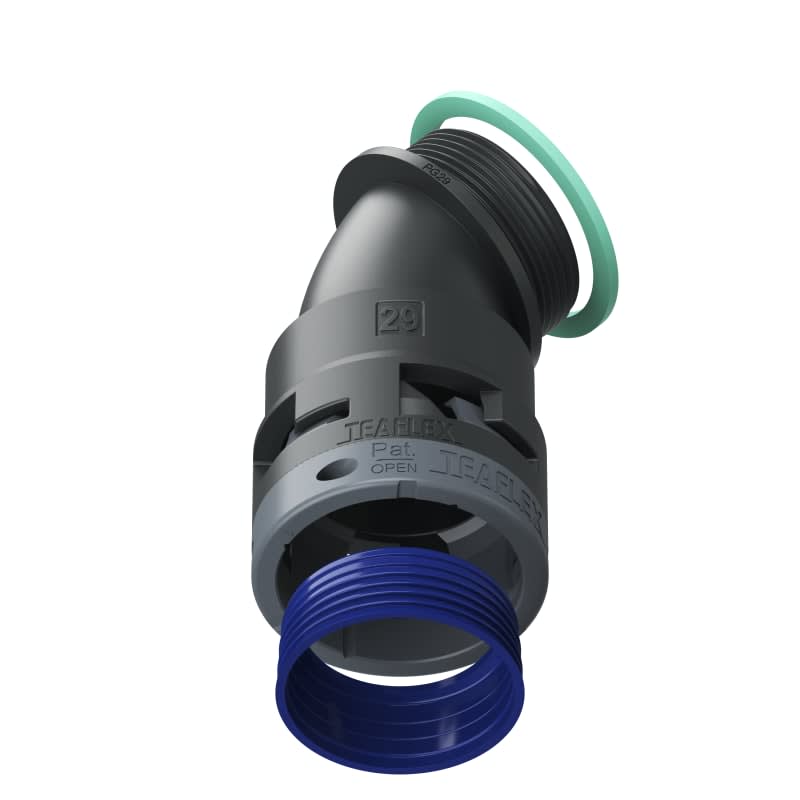 TEAFLEX - CURVA 45 IP68 BF29 PG29 NERO 8BBF29P29