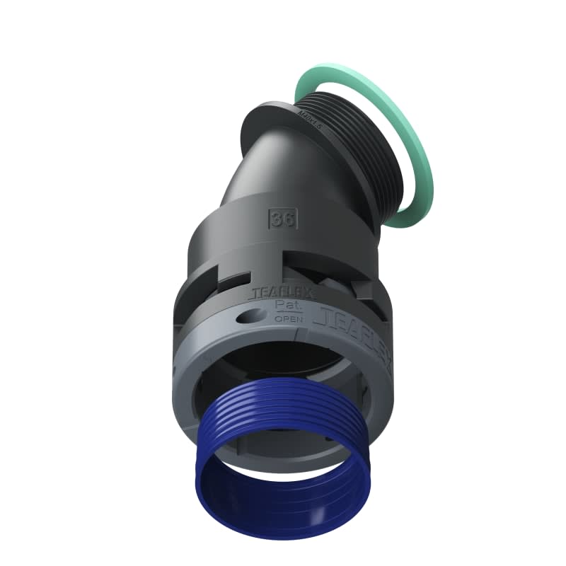 TEAFLEX - CURVA 45 IP68 BF36 M40 NERO 8BBF36M40
