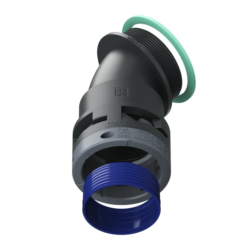 TEAFLEX - CURVA 45 IP68 BF36 M50 NERO 8BBF36M50