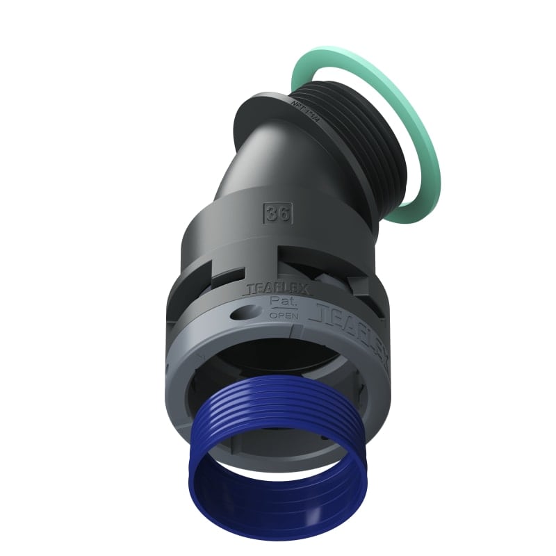 TEAFLEX - CURVA 45 IP68 36NPT 1'1/4 NERO