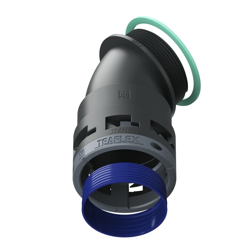TEAFLEX - CURVA 45 IP68 48NPT 2' NERO
