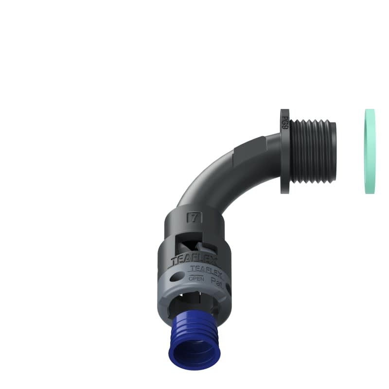 TEAFLEX - CURVA 90 IP68 BN07 PG09 NERO 8BBN07P09