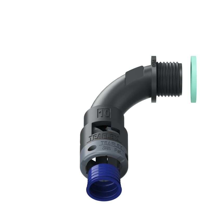 TEAFLEX - CURVA 90 IP68 BN10 PG09 NERO 8BBN10P09