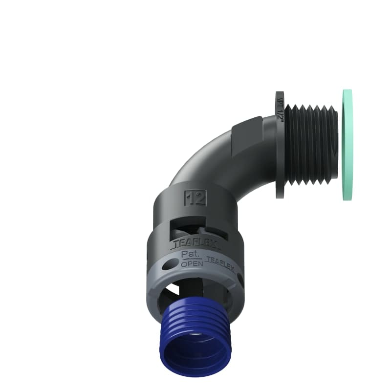 TEAFLEX - CURVA 90 IP68 12NPT 1/2' NERO