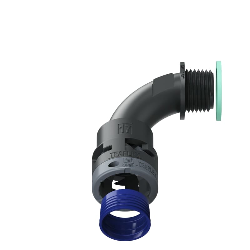 TEAFLEX - CURVA 90 IP68 17NPT 1/2' NERO
