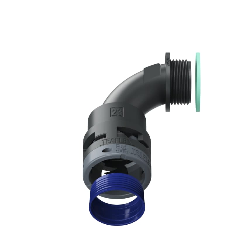 TEAFLEX - CURVA 90 IP68 BN23   3/4' NERO