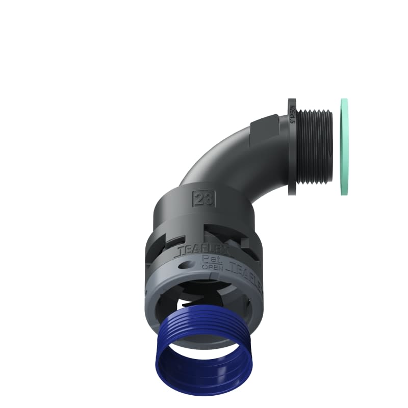 TEAFLEX - CURVA 90 IP68 BN23 M25  NERO 8BBN23M25