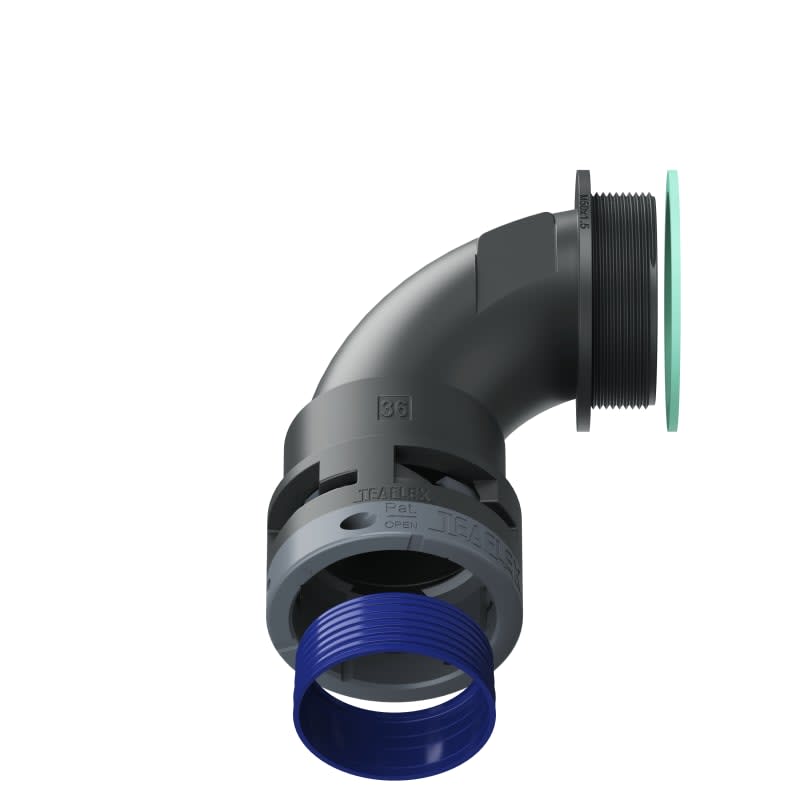TEAFLEX - CURVA 90 IP68 BN36 M50  NERO 8BBN36M50