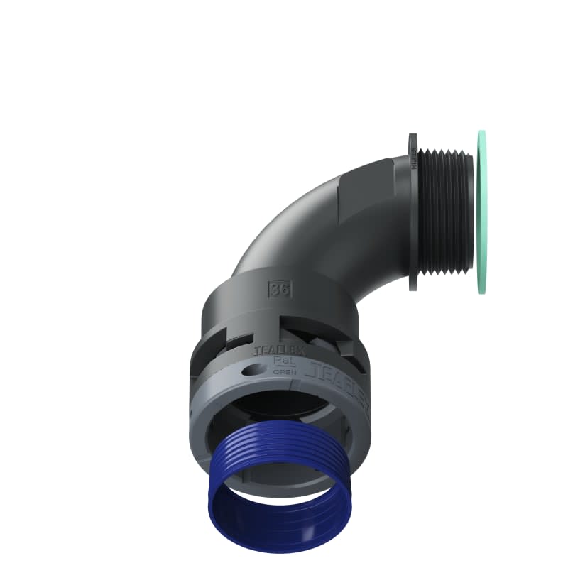 TEAFLEX - CURVA 90 IP68 36NPT 1'1/4 NERO