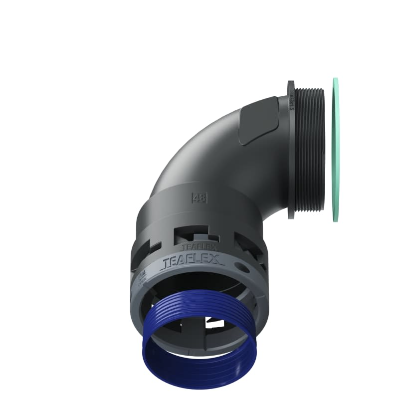 TEAFLEX - CURVA 90 IP68 BN48 M63 NERO 8BBN48M63